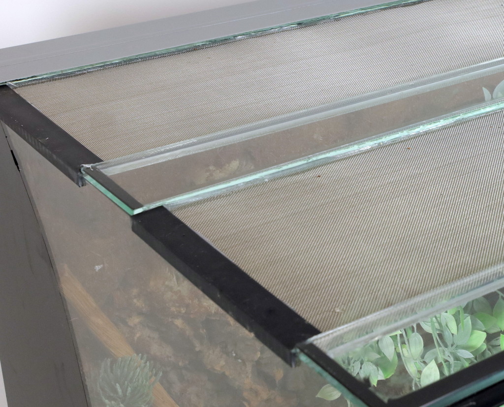 Extra large Glass Terrarium, vivarium with decorations 60 x 60 x 120 cm - Image 3