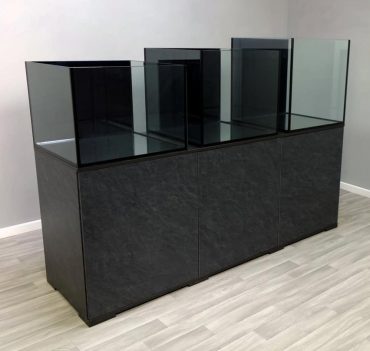 CUBE Black, 3 cube fish tank and cabinet